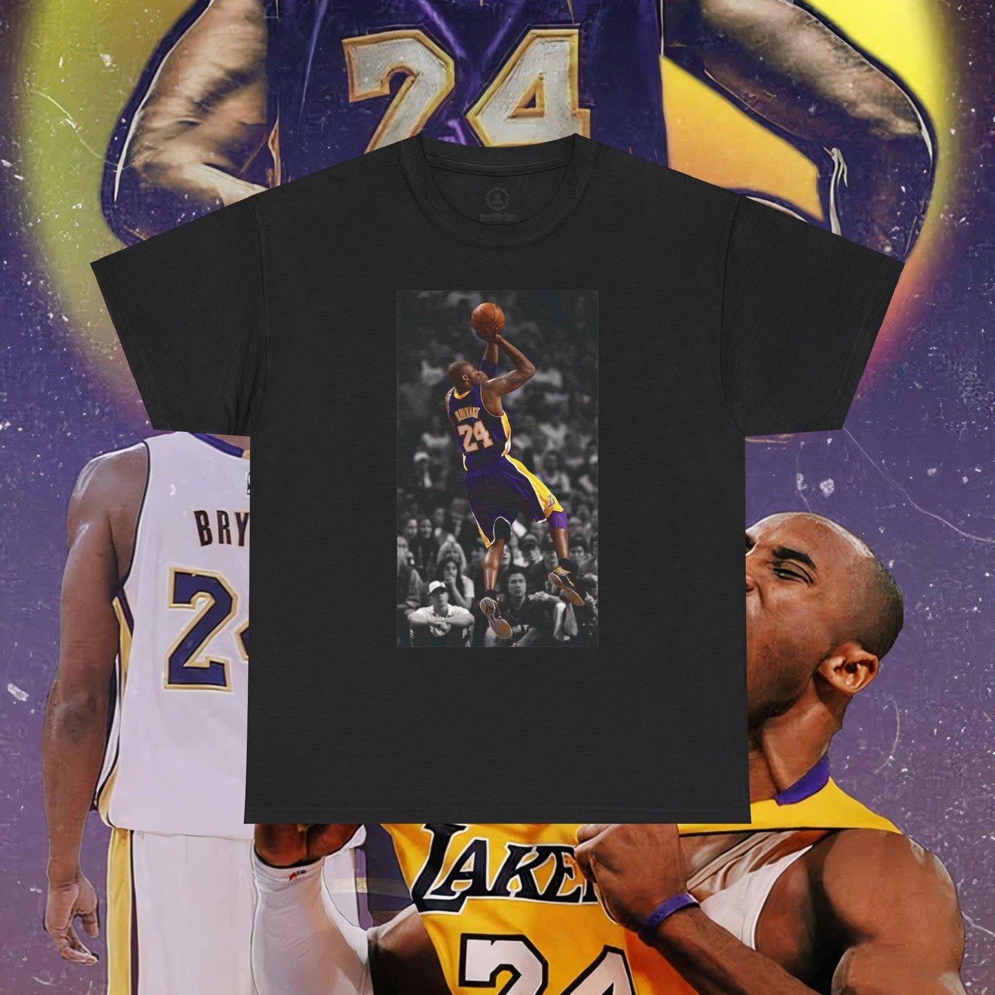 Kobe Bryant Signature Fadeaway & "Laker For Life" Tribute T-Shirt