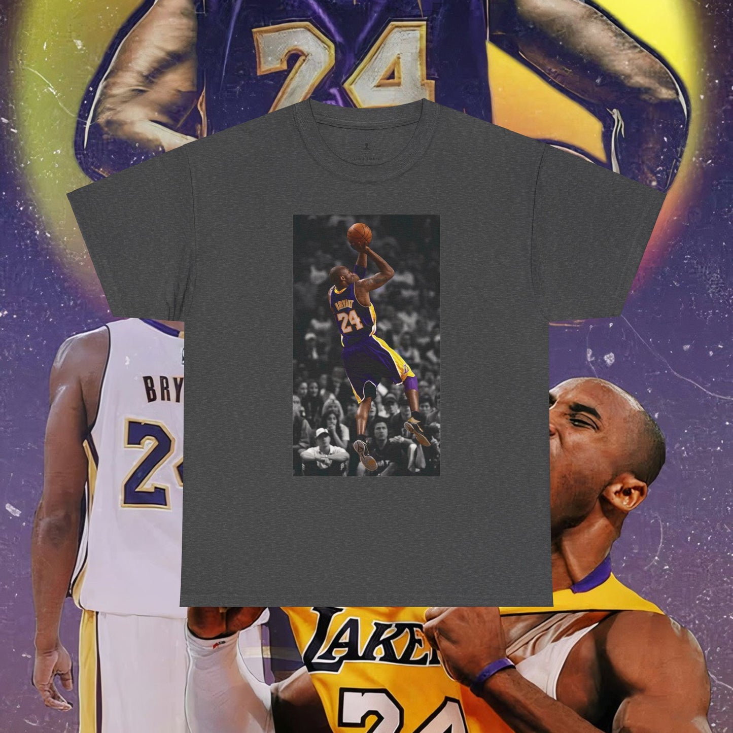 Kobe Bryant Signature Fadeaway & "Laker For Life" Tribute T-Shirt