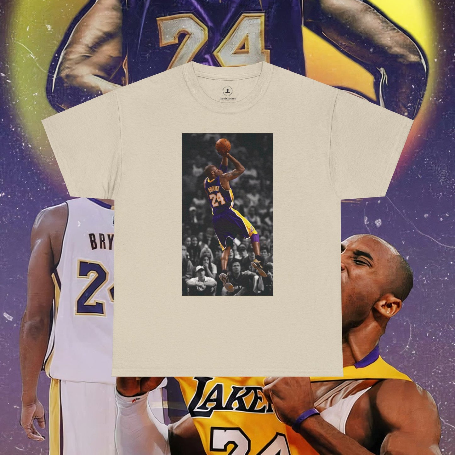 Kobe Bryant Signature Fadeaway & "Laker For Life" Tribute T-Shirt