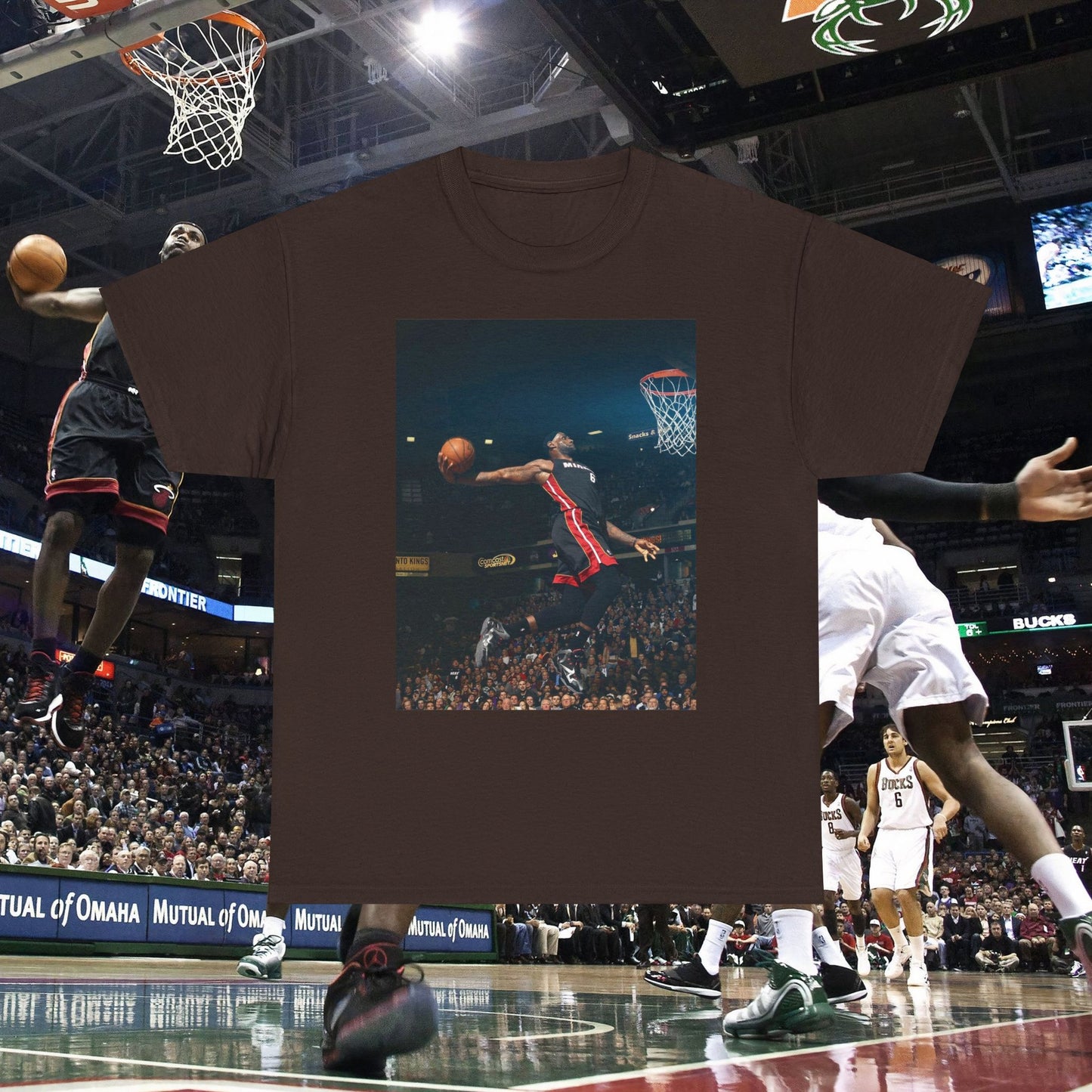 LeBron James Miami Heat Dunk Style Tribute T-Shirt