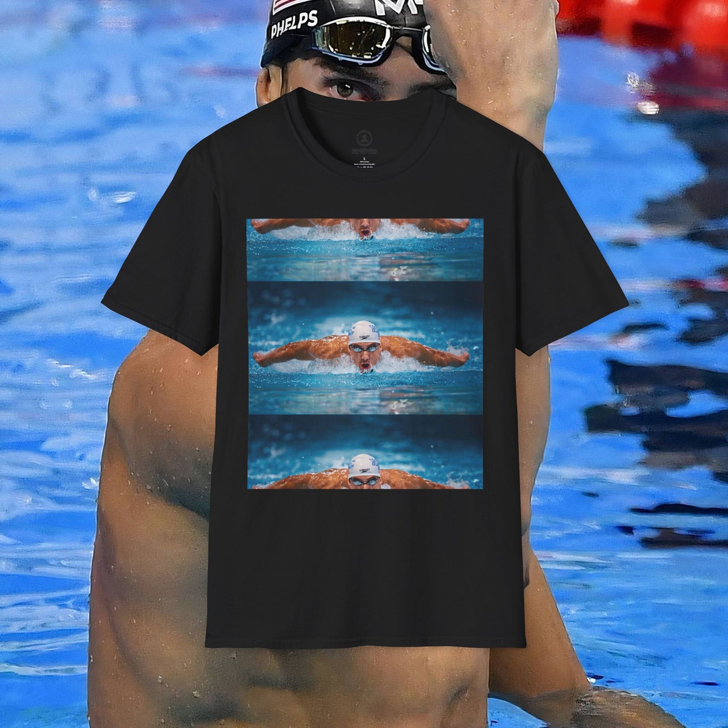 Michael Phelps: The Legend in Blue - Iconic T-Shirt