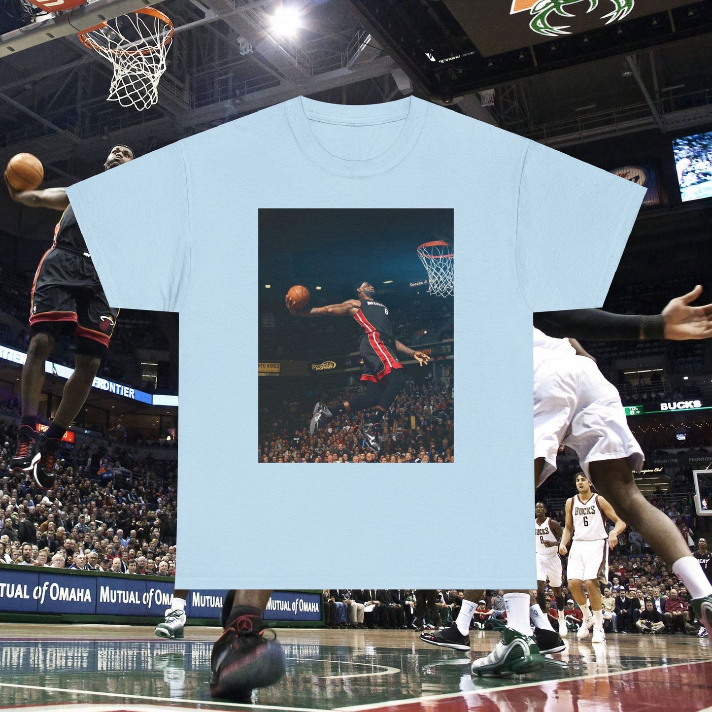 LeBron James Miami Heat Dunk Style Tribute T-Shirt