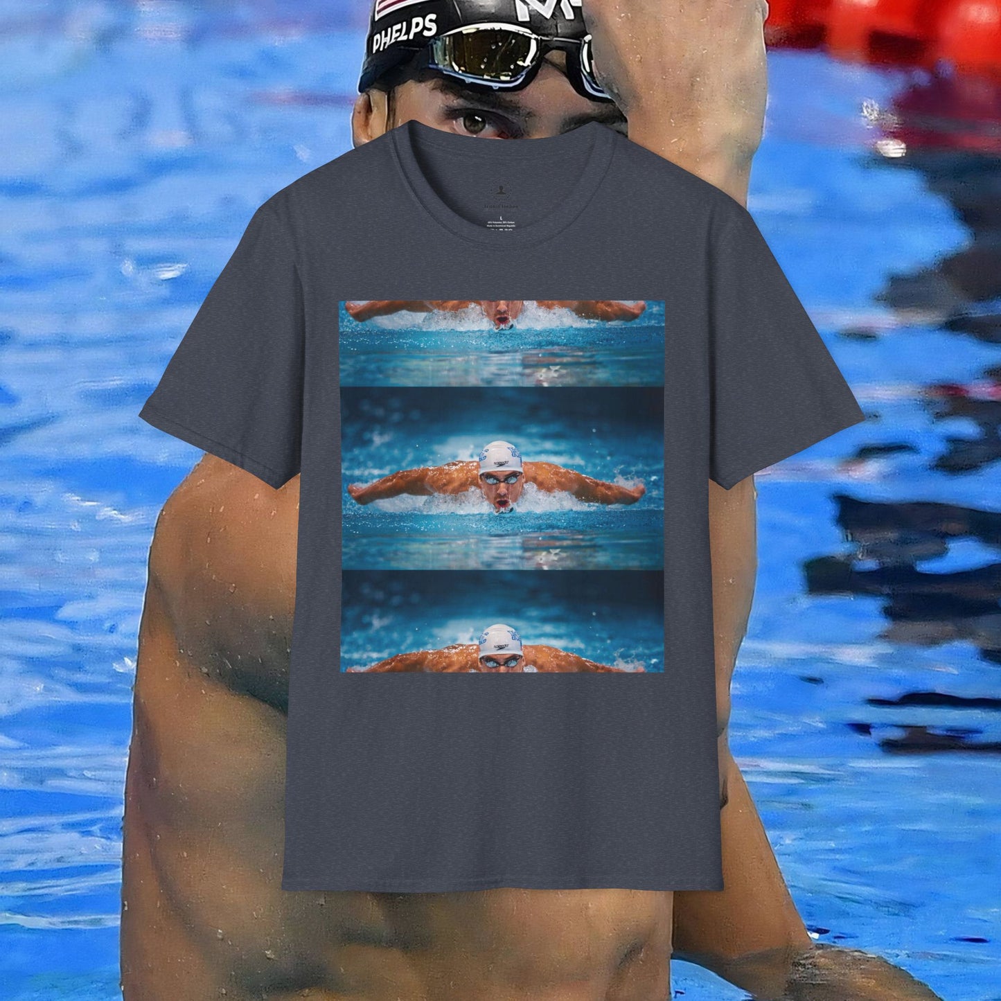 Michael Phelps: The Legend in Blue - Iconic T-Shirt