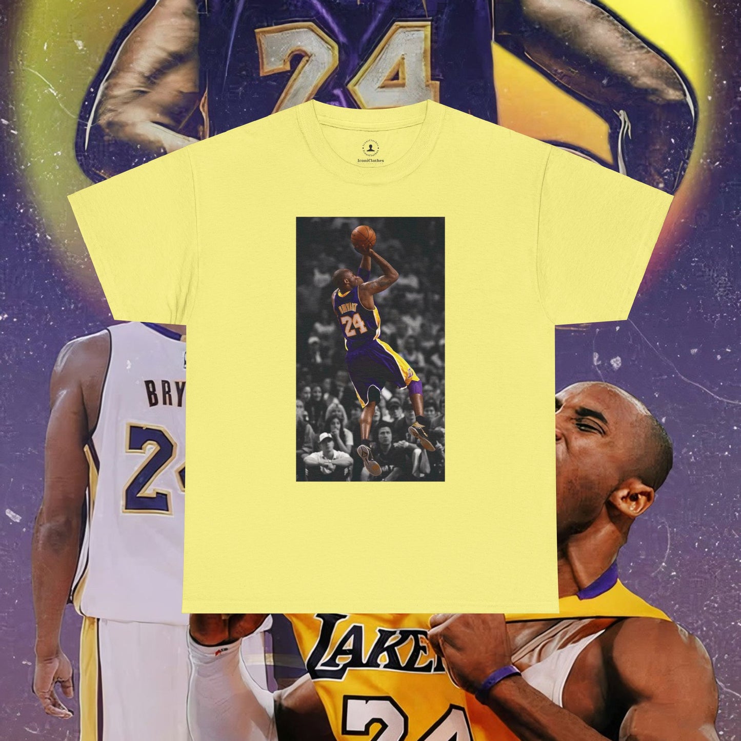 Kobe Bryant Signature Fadeaway & "Laker For Life" Tribute T-Shirt