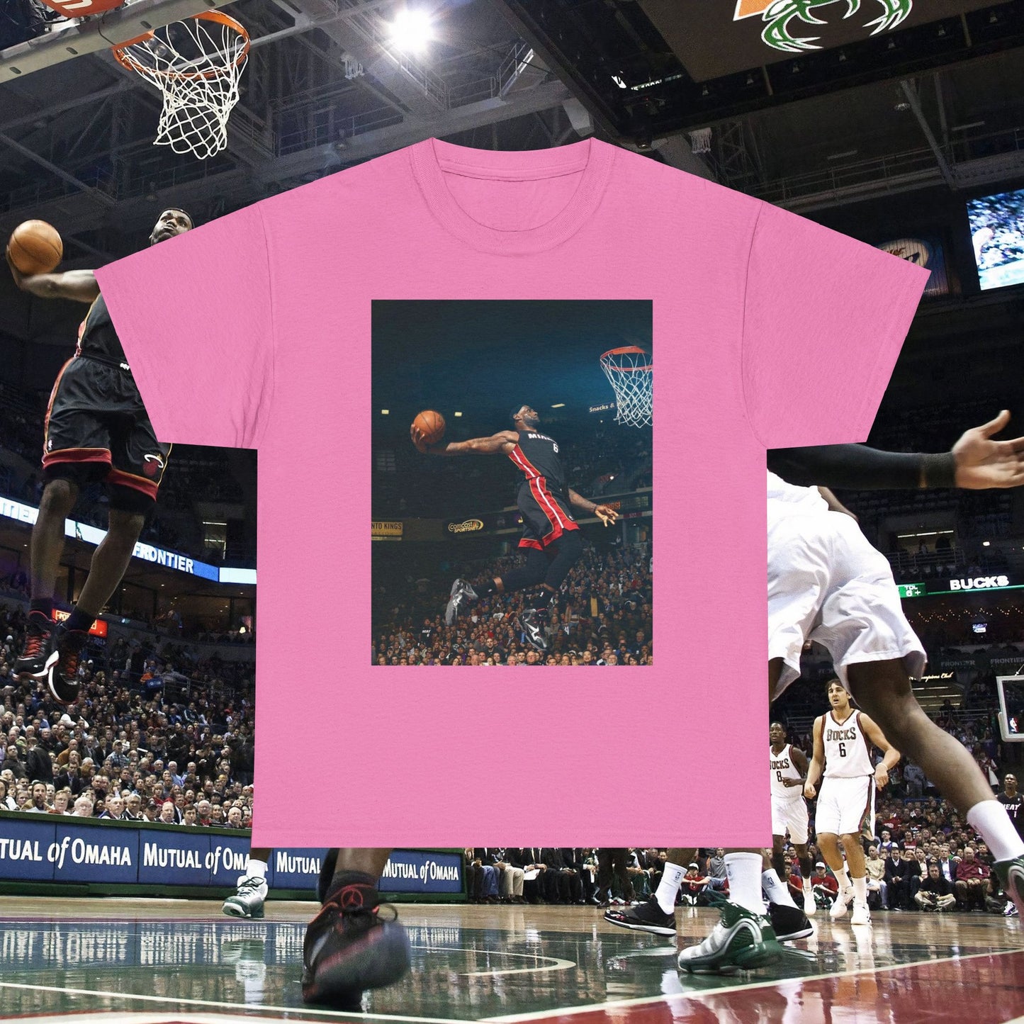 LeBron James Miami Heat Dunk Style Tribute T-Shirt