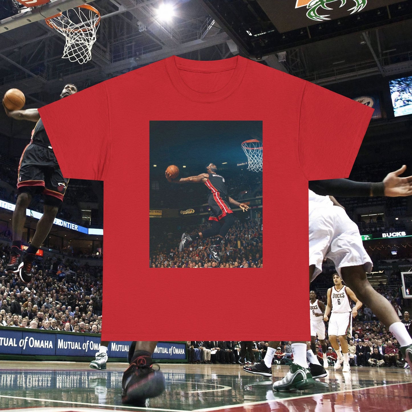 LeBron James Miami Heat Dunk Style Tribute T-Shirt