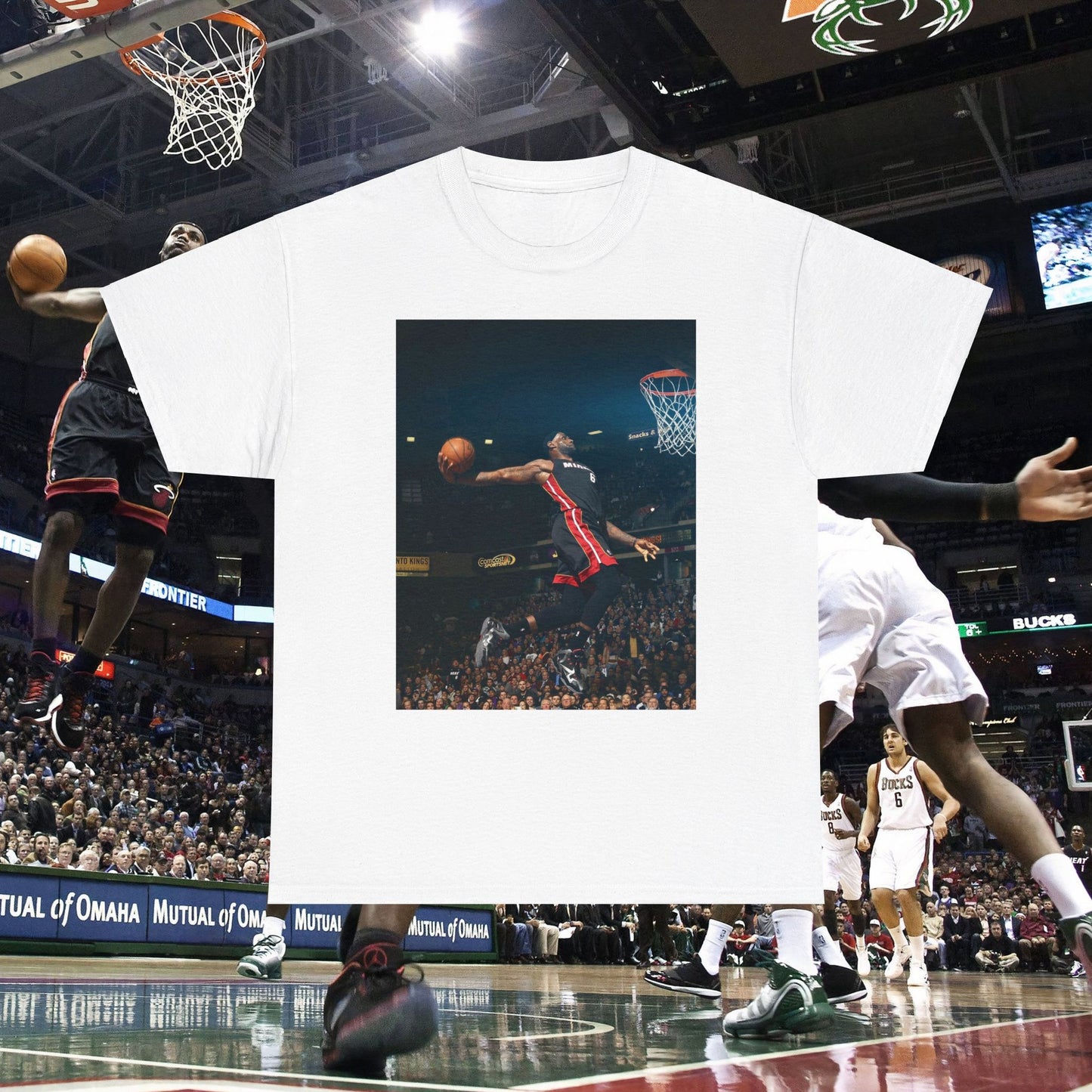 LeBron James Miami Heat Dunk Style Tribute T-Shirt